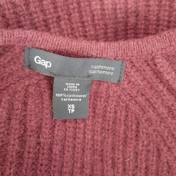 GAP 100% Cashmere Soft Open Front Cardigan Sweater Purple Sz XS - Picture 9 of 10